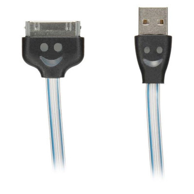 Cable de recarga Smiling Face para iPhone 3G/3Gs/4/4S Rojo