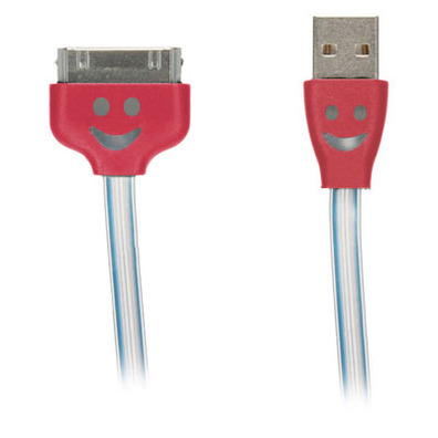 Cable de recarga Smiling Face para iPhone 3G/3Gs/4/4S Negro