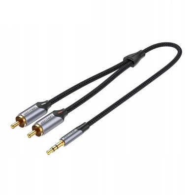 Cable de Audio Estéreo Jack 3.5/M 2xRCA/M 2 M Gris Vention