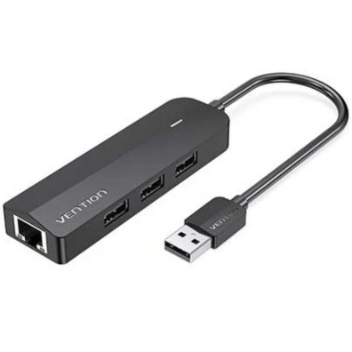 DOCKING STATION VENTION 5 PUERTOS USB-A 3xUSB 2.0/1xRJ45 NEGRO
