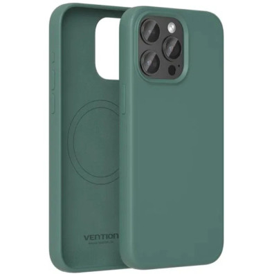 Funda Silicona MagSafe Verde Vention para iPhone 13 Pro Max