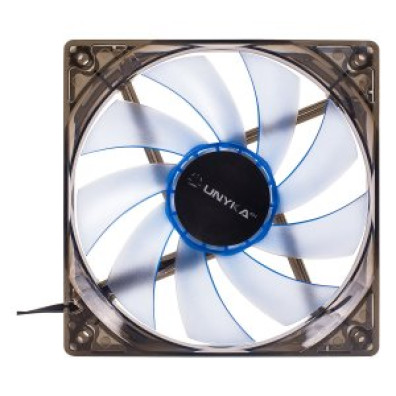 Ventilador Interno UNYKAch 120mm Translúcido con LED Azul y 9 Aspas