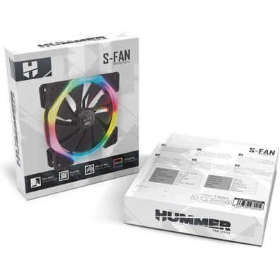 Ventilador Nox Hummer S-FAN 12 cm ARGB Rainbow