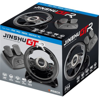 Volante Indeca Racing Wheel Jinshu GTR PS5/PS4/Xbox/Switch/PC