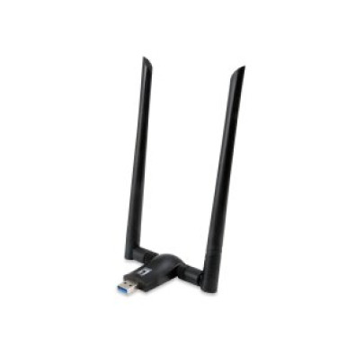 Adaptador USB WiFi Level One WUA-1810E AC1200 - 2.4GHz 300MB y 5GHz 867MB - USB 3.0 - 2 Antenas DESMO