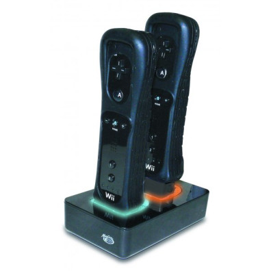 MAD CATZ Dual Charging Station Plus en negro para Wii/Wii U