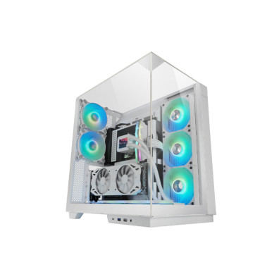 CAJA SEMITORRE GAMING MARS MC3GF CRISTAL TEMPLADO ARGB BLANCA 383mm GPU 1x3.5 3x2.5