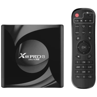 X88 PRO 13 Android TV Box 4GB/32GB Sistema Inteligente - Negro