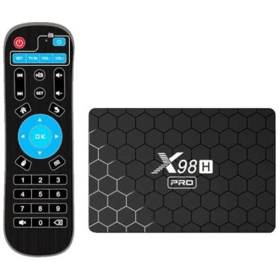 X98H Pro H618 - Android TV 12, 4GB RAM, 32GB Almacenamiento, WiFi 6