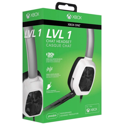 Auriculares de Chat AFTERGLOW LVL 1 Camo Blanco para Xbox One