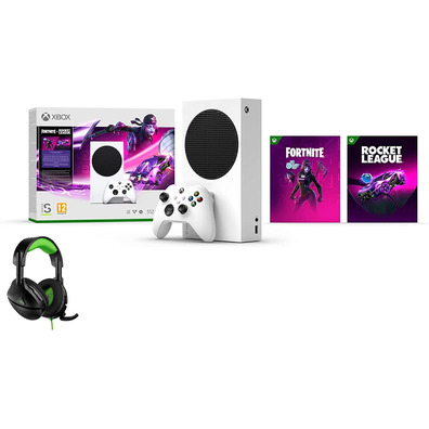 Xbox Series S White (512GB) + Fortnite + Rocket League + Auriculares Turtle Beach Stealth 300