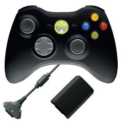 Wireless Controller Xbox 360 + Juega y Carga Negro