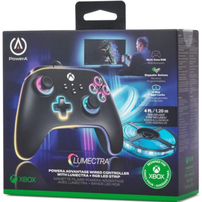 Controlador Cable Power A Advantage Lumectra + Tira LED RGB (XBONE)