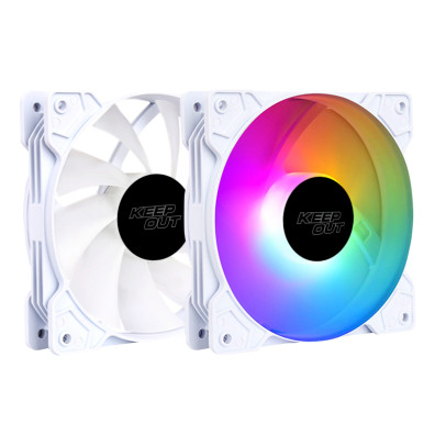 KeepOut Ventilador Interno RGB 120mm Color Blanco Molex