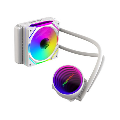 Refrigeración Líquida ARGB Keep Out XWC-120W para Intel y AMD - Ventilador 1x120mm Blanco