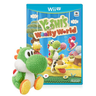 Yoshi Woolly World WiiU + Amiibo Yoshi de Lana Verde