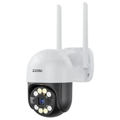 ZOSI C289 Cámara de Vigilancia 3MPx FullHD WiFi IP66 IA - Color Blanco + Tarjeta microSD 32GB