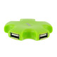Hub USB 2.0 4 puertos Verde
