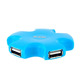 Hub 4 Puertos USB 2.0 Azul
