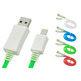 Cable de recarga luminoso para Samsung Galaxy/Nokia/HTC Rojo