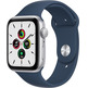 Apple Watch SE 2021 GPS 44 mm Caja de Aluminio en Plata/Correa Deportiva Azul Abismo