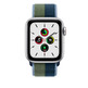 Apple Watch SE GPS/Cellular 44 mm Caja de Aluminio en Plata/Correa Loop Deportiva Azul Abismo Verde