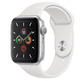 Apple Watch Series 5 40mm GPS Aluminio Plata con correa blanca Sport MWV62TY/A