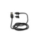 CABLE DATOS Y CARGA 2 EN 1 MICRO USB CON ADAPTADOR LIGHTNING METALIZADO NEGRO