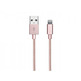 Cable trenzado lightning iPhone Gold Collection Rosa SBS