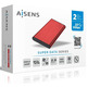 Caja Externa 2.5'' USB 3.1 SATA Aisens Aluminio Negro ASE-2525RED