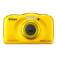 Cámara Nikon Sumergible Coolpix W100 Amarilla + Mochila