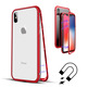 Carcasa Magnética con Cristal Templado iPhone X/XS Rojo