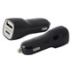 CARGADOR DE COCHE 2 USB KSIX 4A USB + USB TIPO C NEGRO