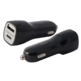 CARGADOR DE COCHE 2 USB KSIX 4A USB + USB TIPO C NEGRO