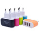 Enchufe 3 Puertos LED USB Naranja