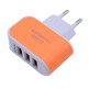 Enchufe 3 Puertos LED USB Naranja