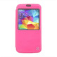 Funda tipo libro con ventana para Samsung Galaxy S5 G900 Rosa