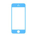 Cristal frontal iPhone 5/5S/5C/SE Azul Claro