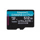 Memoria MicroSD Kingston 512 GB MicroSD Clase 10 UHS-I