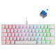 Teclado Gaming Mecánico Mars Gaming MKMINIWBES/ Switch Azul/ Blanco