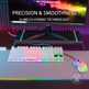 Teclado Gaming Semimecánico Mars Gaming MK02 Blanco