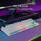 Teclado Gaming Semimecánico Mars Gaming MK02 Blanco