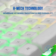 Teclado Gaming SemiMecánico Mars Gaming MK220ES/ Blanco