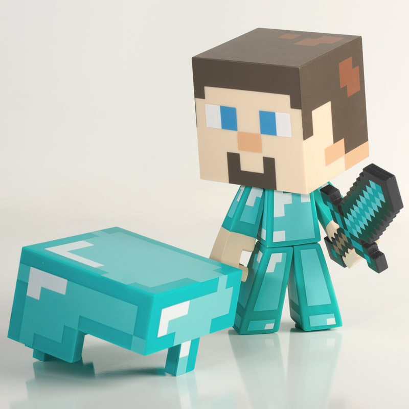Minecraft Diamante Steve 6" figura-Oficial Nuevo 