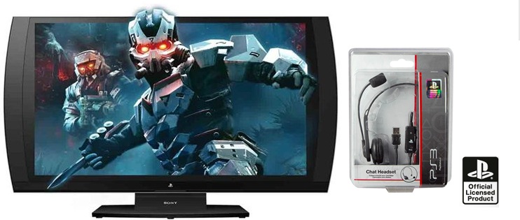 sagrado Arado Novia Monitor 3D Sony Playstation 23,5'' + PS3 Headset