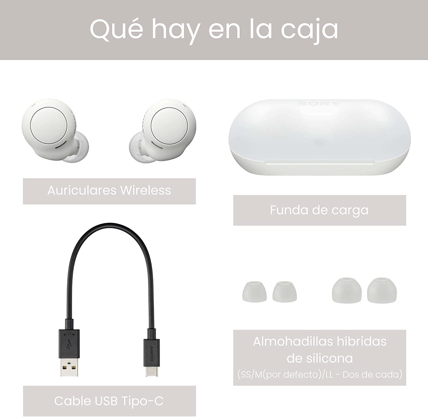 SONY Audífonos Earbuds Bluetooth Wf-C500 Negro Sony