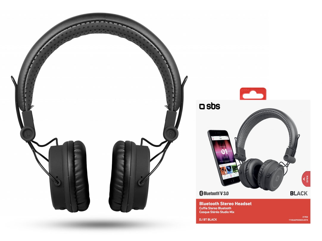 Auriculares Estéreo Bluetooth SBS DJ - Negro