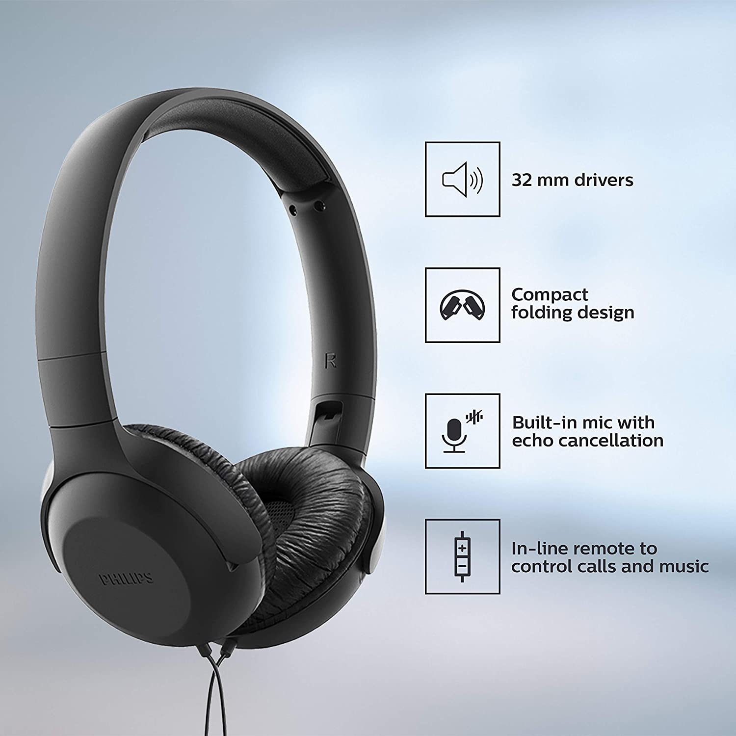 COMPRAR Auricular Diadema PHILIPS TAUH201BK/00 Negro con cable ONLINE 17.00€