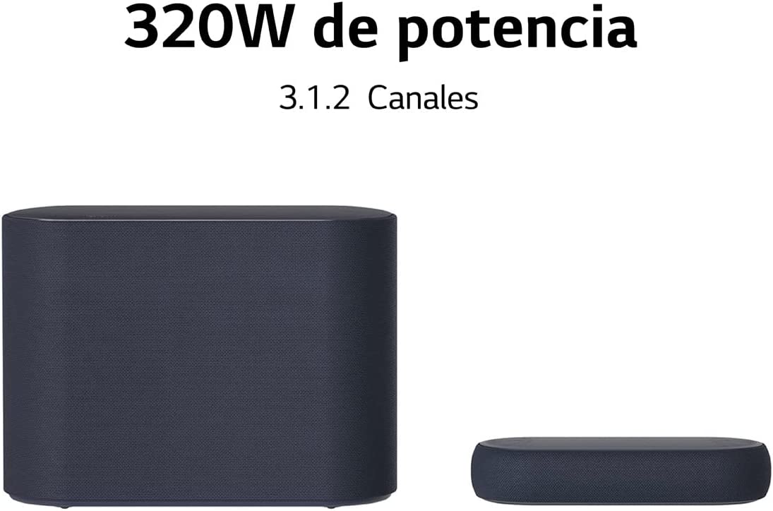 Barra de sonido compacta LG QP5 Éclair de 320W de potencia