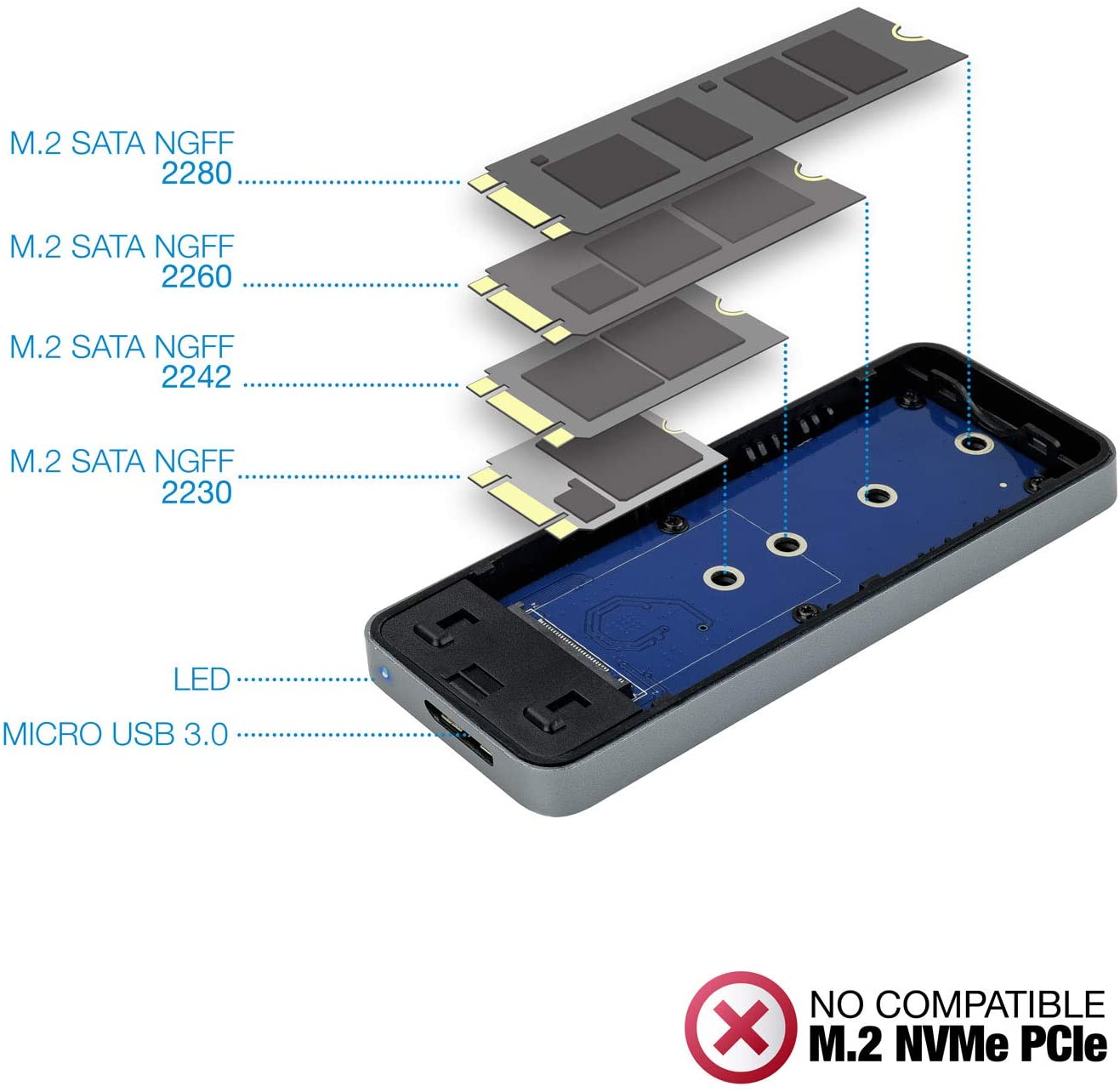 Caja SSD M2 NGFF TooQ USB-C - DiscoAzul.com